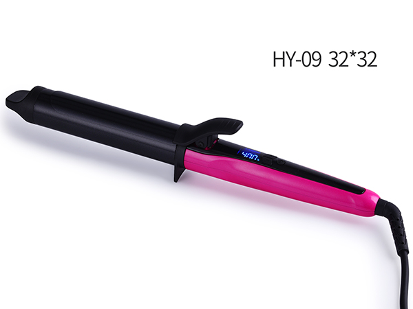 HY-09 Pink Digital Display Temperature Control Curling Iron