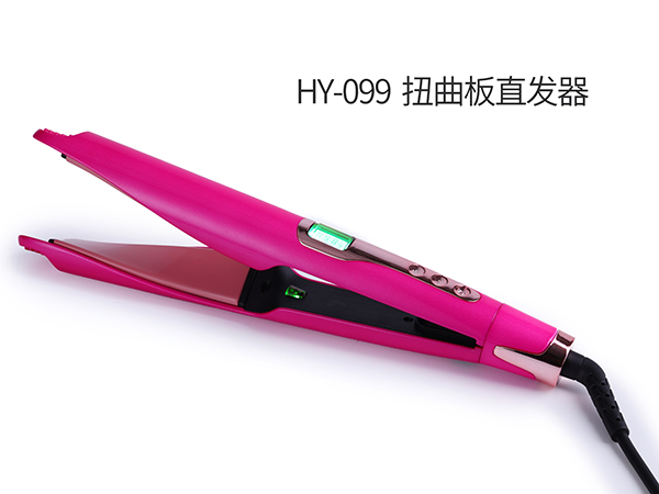 HY-099 pink is a negative ion digital display temperature control twist straight roll